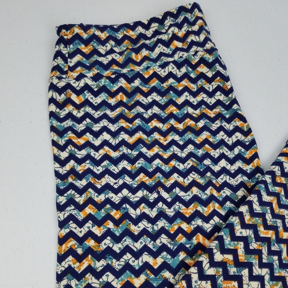 NWOT Lularoe TC Leggings Plus Tall Curvy Blue - Picture 1 of 5